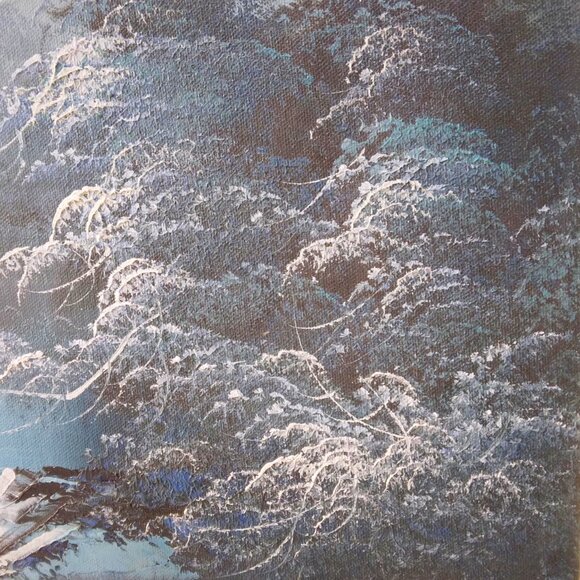 Beautiful Landscape Mountain Sunset Original Oil Painting By Artist K. Horden - Picture 8 of 12